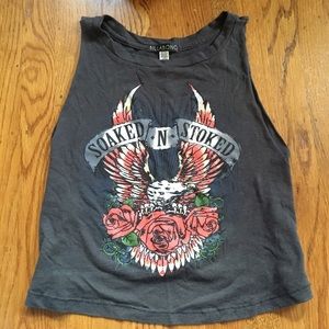 Billabong cropped muscle tank - Soaked n Stoked